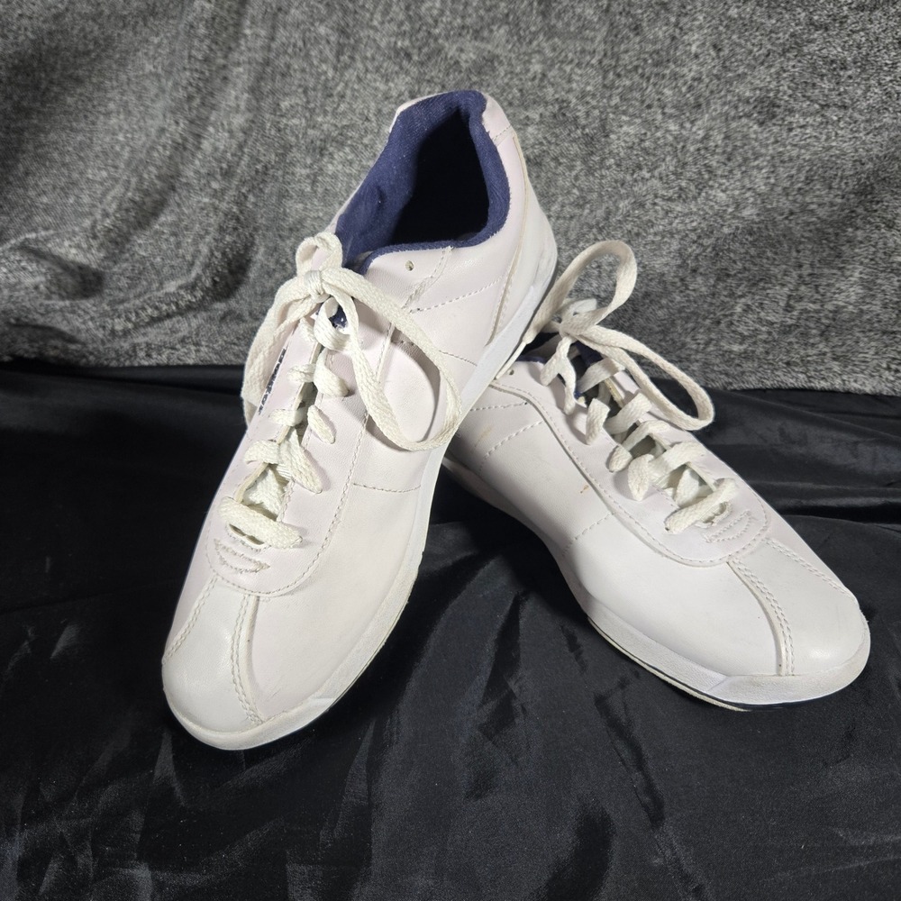 Dexter Bess B4421-8 Womens Bowling Shoes White Navy Blue Size 8 M